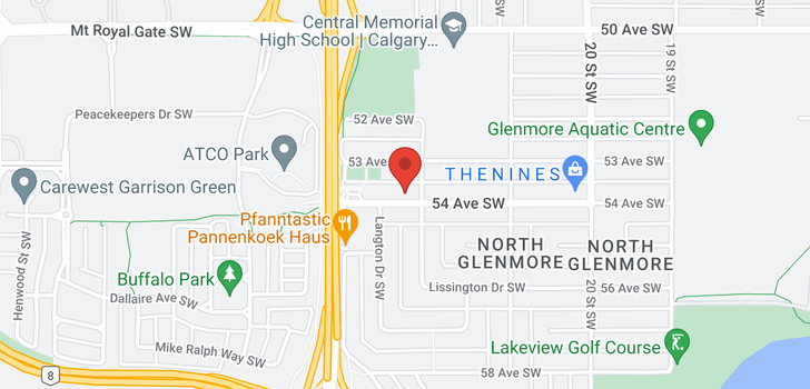 map of 2410 54 Avenue SW